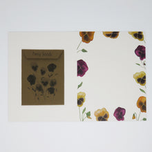 Load image into Gallery viewer, Pansy Flower Seed Greeting Card
